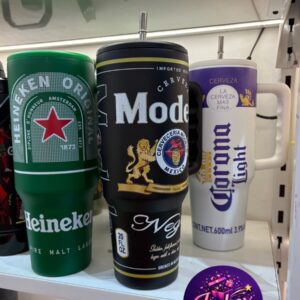 Premium Beer-Themed Insulated Tumbler with Stainless Steel Straw